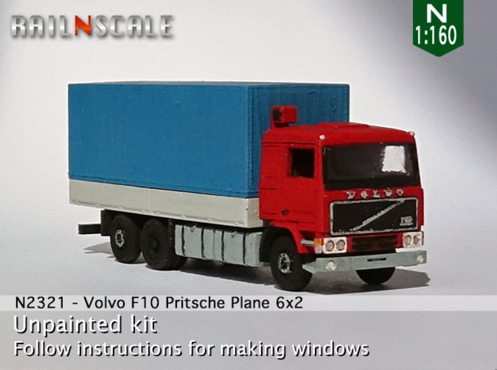 Volvo F10 6x2 Pritsche Plane (N 1:160) 3d printed 