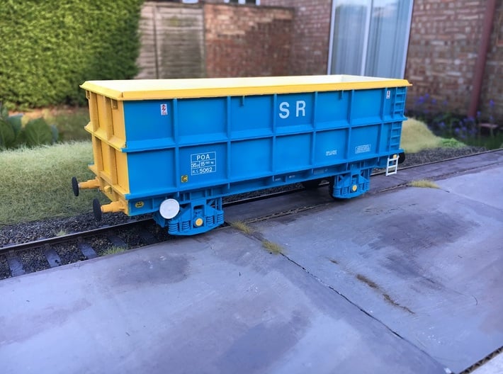 7mm POA Scrap wagon Empty 3d printed completed wagon with additional parts added.