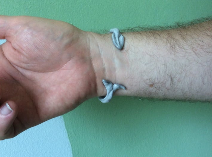 Whale Vs Squid Bracelet 3d printed 