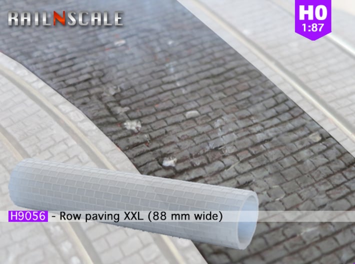 Stone paving roller XXL (H0 1:87) 3d printed