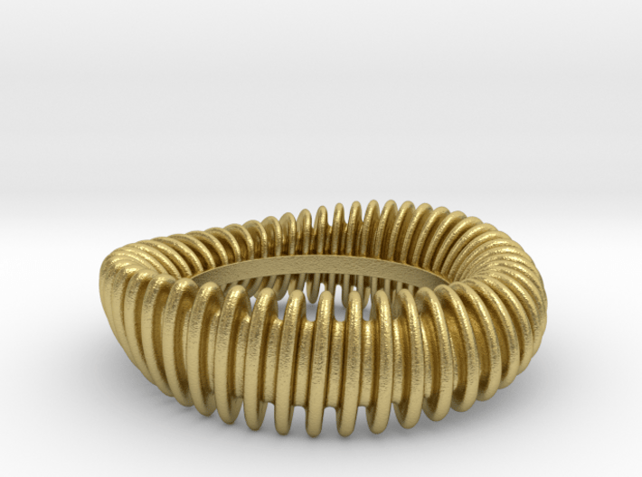 WAVE TWIST wide ring size 8 3d printed 