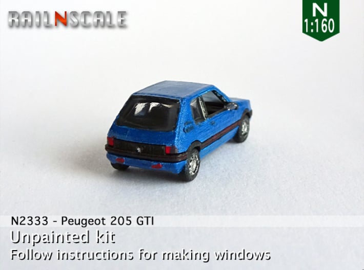 Peugeot 205 GTI (N 1:160) 3d printed 
