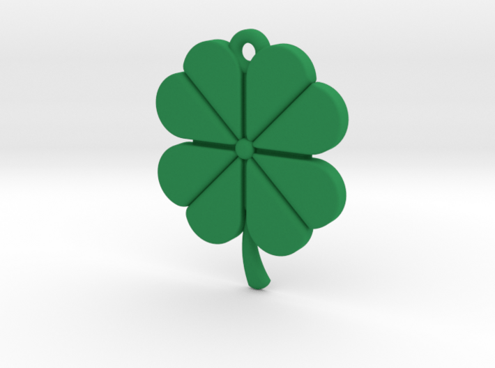 Pendant for Luck -- Four Leaf Clover 3d printed 