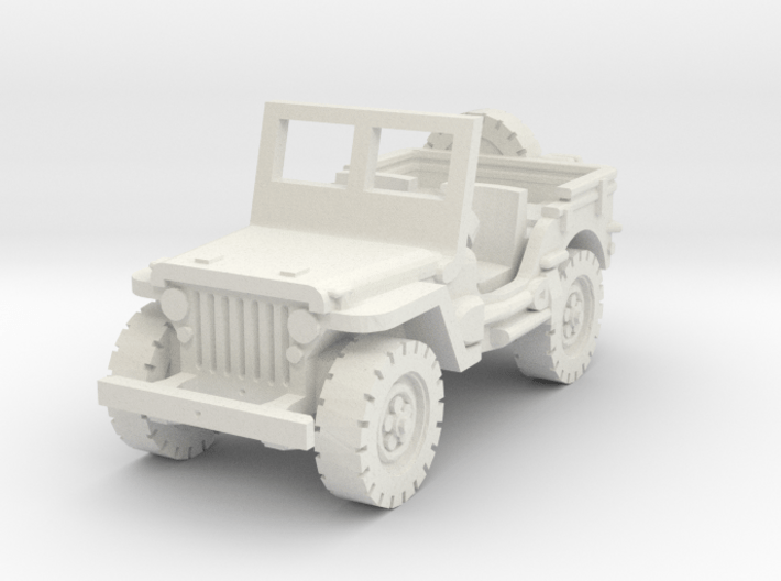 Jeep Willys (window up) 1/87 3d printed 