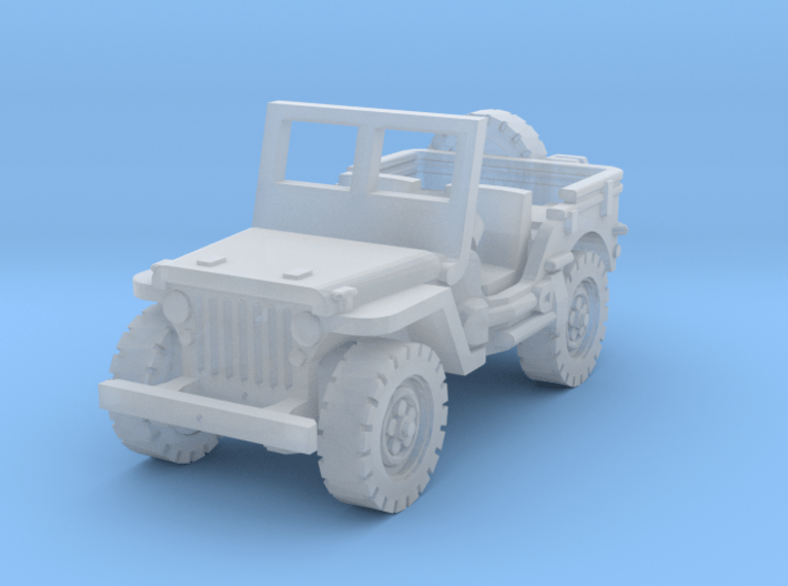Jeep Willys (window up) 1/200 3d printed 