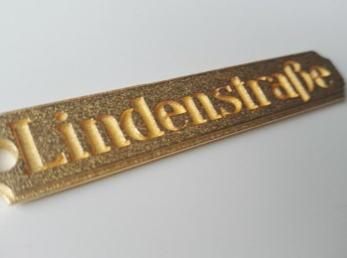 LINDENSTRAßE keychain 3d printed 