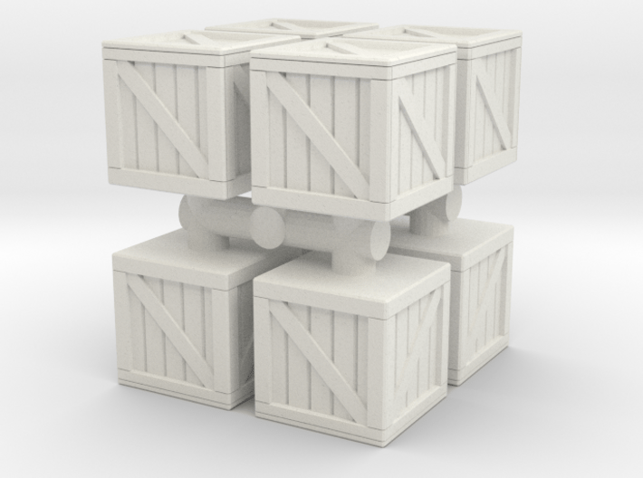Wood crate prop (x8) 1/56 3d printed