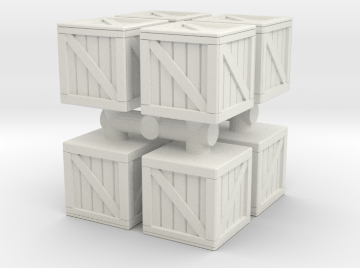 Wood crate prop (x8) 1/200 3d printed