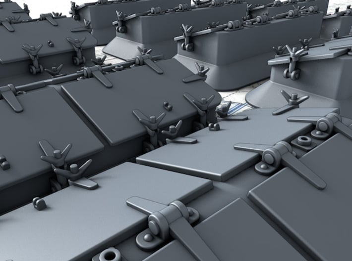 1/35 Royal Navy Deck Skylight Set 3d printed 3d render showing product detail