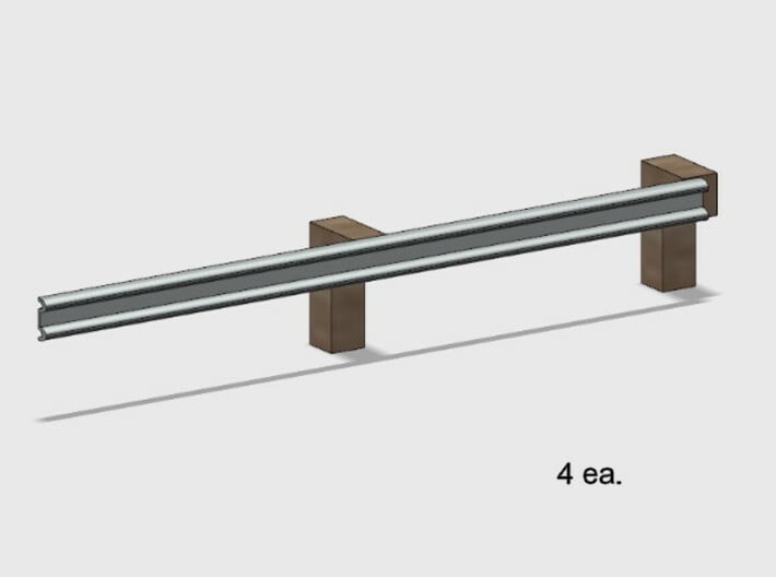 Guardrail - 2-Bay Right 3d printed Part # GR-002