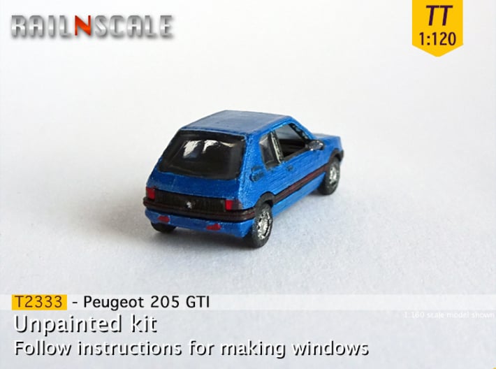 Peugeot 205 GTI (TT 1:120) 3d printed 