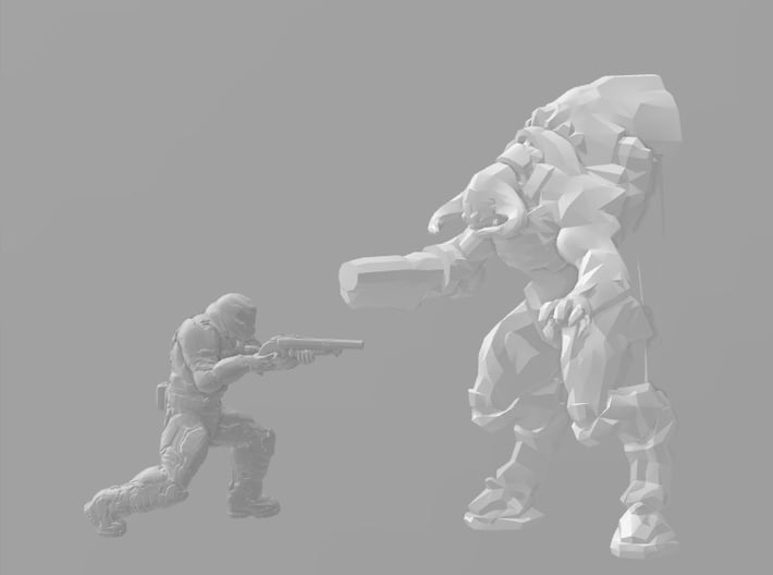 Doom 1/60 Cyberdemon miniature for games and rpg 3d printed