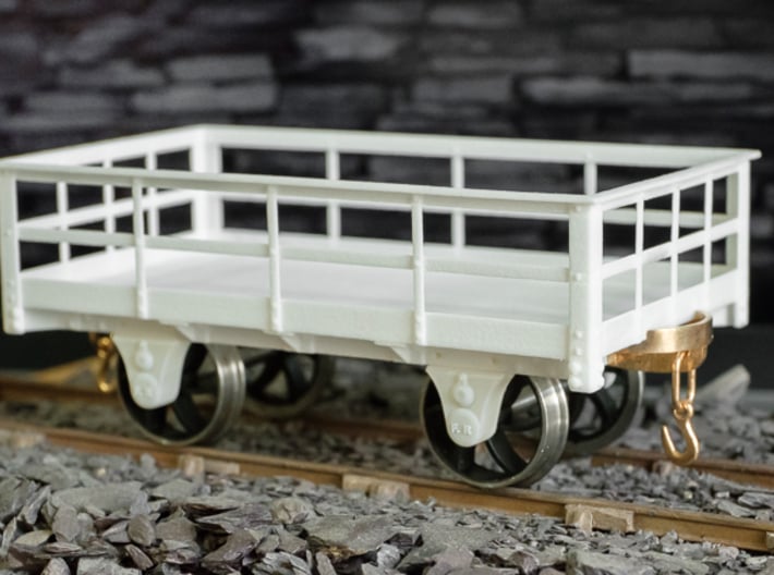 FRC13 Festiniog Railway 3 Ton Slate Wagon (SM32) 3d printed Assembled with AB01, CPL08 in Bronze and Slater's Wheelsets