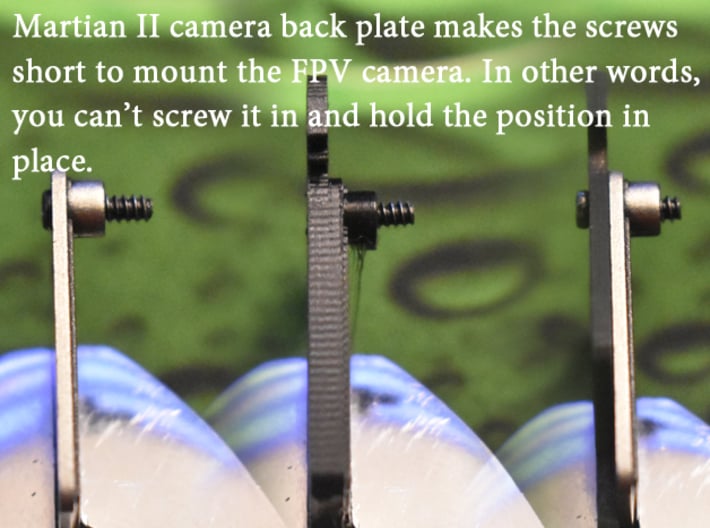 Runcam Swift 2 RR Back Plate For Martian II 3d printed 