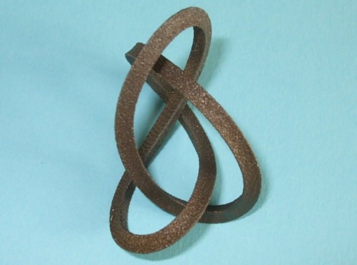 Mobius Figure 8 Knot Pendant - two sizes 3d printed 