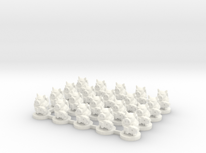 6mm - Pigmen with flamer x 20 3d printed