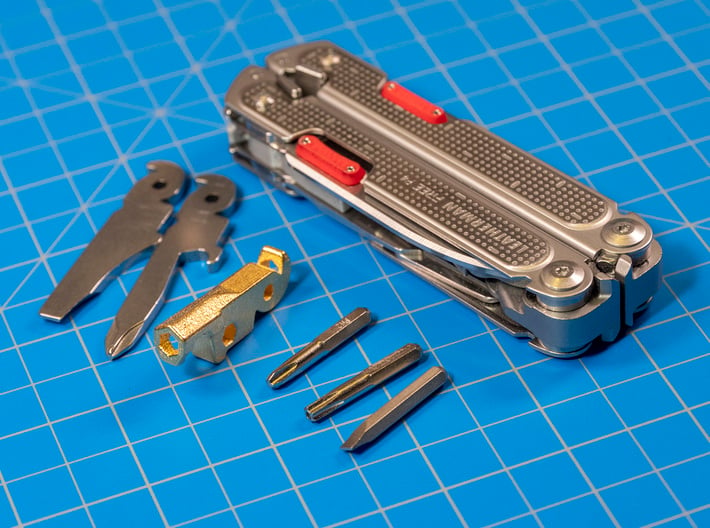 4mm Bit Holder Mod for Leatherman FREE P4 &amp; P2 3d printed Tool and bits not included