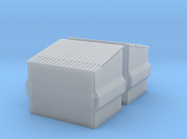 Dumpster (2 pieces) 1/100 3d printed 