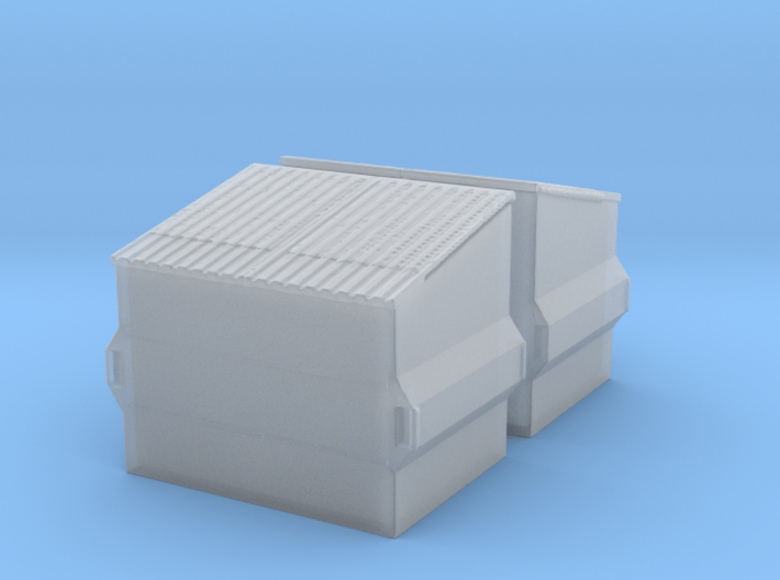 Dumpster (2 pieces) 1/120 3d printed 