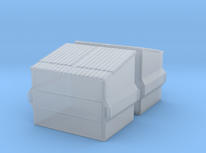 Dumpster (2 pieces) 1/200 3d printed 
