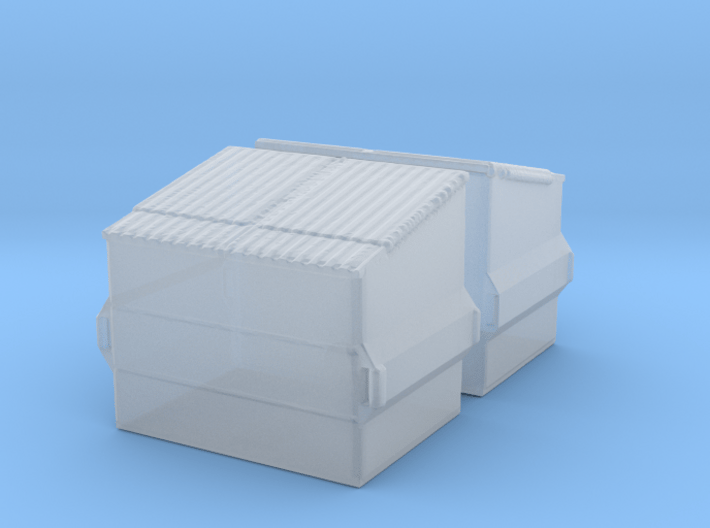 Dumpster (2 pieces) 1/220 3d printed