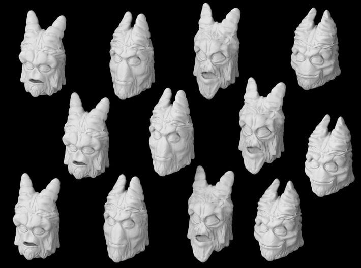 (Legion) 12x Gotal Heads 3d printed