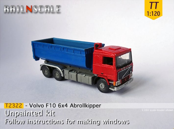 Volvo F10 6x4 Abrollkipper mit Abrollcontainer TT 3d printed 