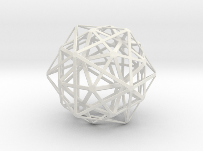 1st Stellation of an Icosidodecahedron 3d printed 