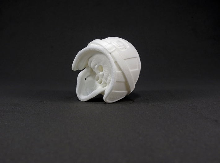 Easy Rider Skull (50mm H) 3d printed 50mm H in White Strong & Flexible