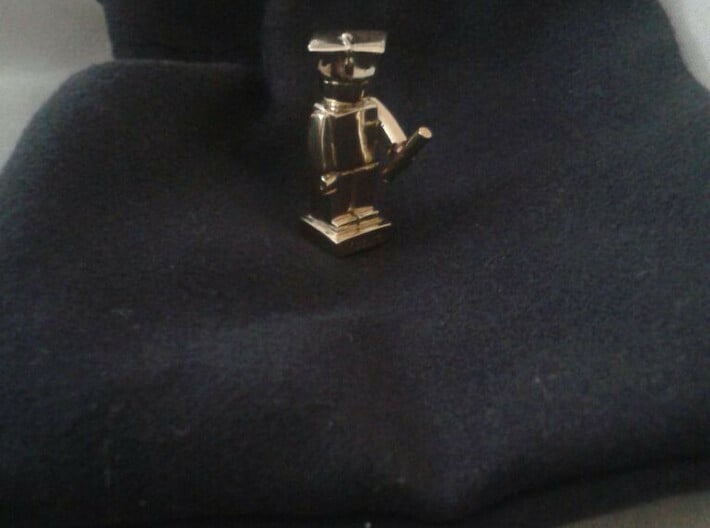 Minifig Statue for Matura 3d printed Polished Brass