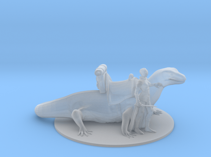  Woman with Lizard Mount 3d printed 