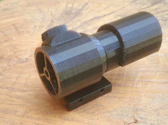 Hooded Red Dot Scope for Nerf Tactical Rail 3d printed 