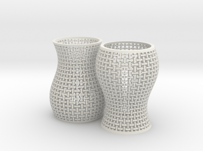 Woven Sine Cups 3d printed 