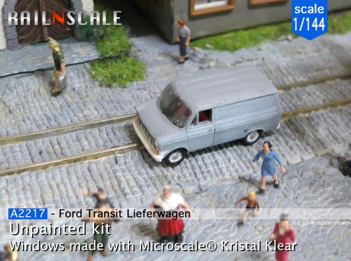 Ford Transit Kastenwagen (1/144) 3d printed 