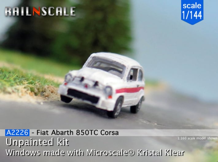 Fiat Abarth 850 TC Corsa (1/144) 3d printed 