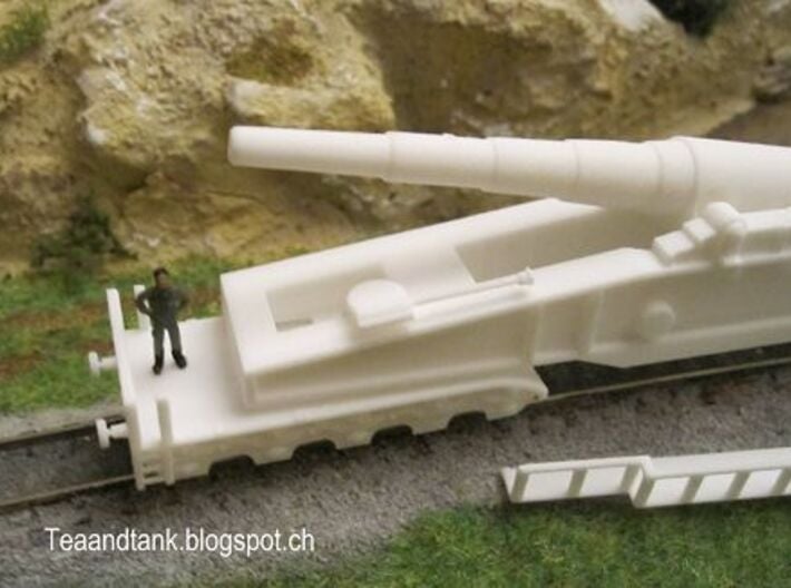 1/144 kurze Bruno German Railway Gun 3d printed 