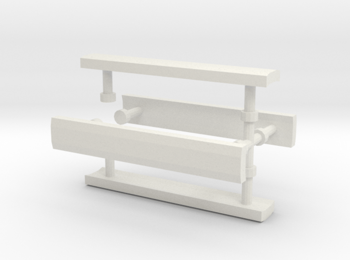1:76th Modern metal benches 3d printed 