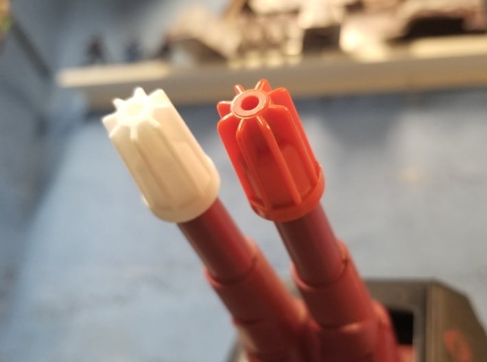 Terror Drome Cannon Tips (Small and Large, 4 each) 3d printed 