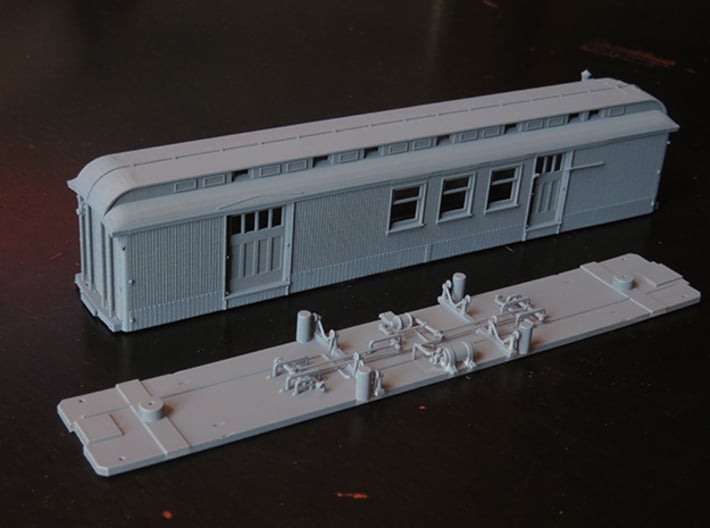 D&RGW RPO 66 Body 3d printed Primed only. Floor offered separately.