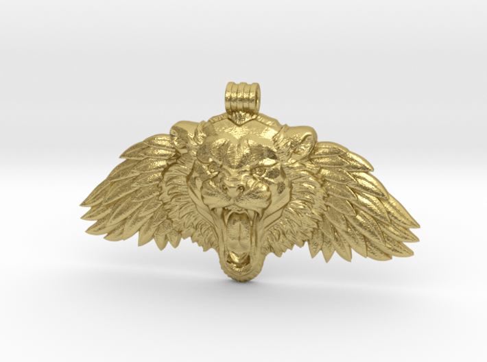 Winged Tiger pendant 3d printed 