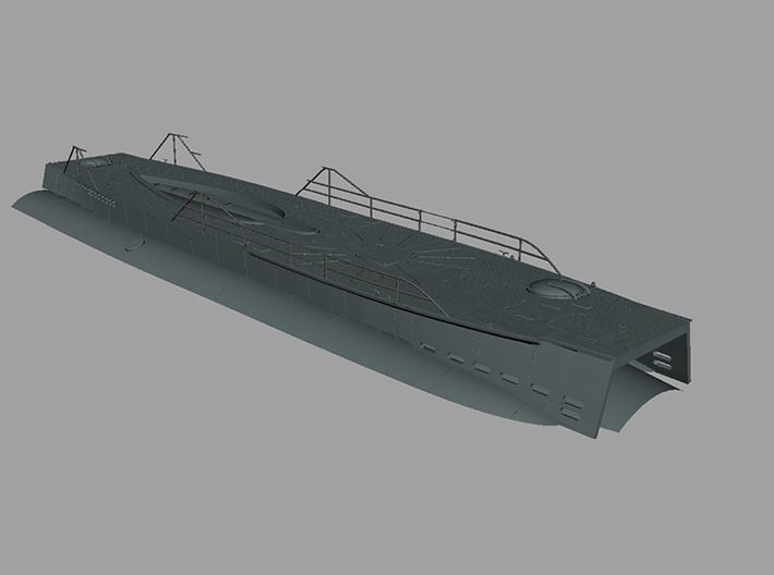 1/35 DKM U-boot VII/C Conning Hull-Deck Kit 3d printed