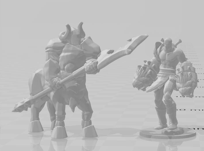 Armored Centaur DnD miniature fantasy games rpg 3d printed 