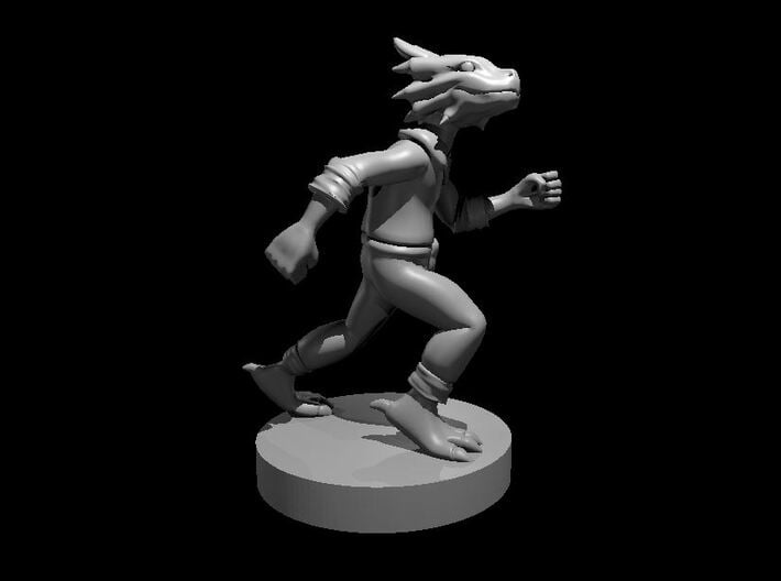 Dragonborn Child Male Running 3d printed
