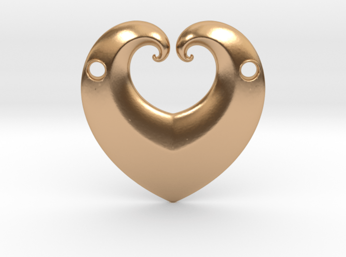 Hearty Pendant 3d printed