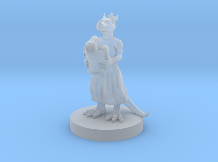 Kobold Female Holding a Wilted Daisy 3d printed 