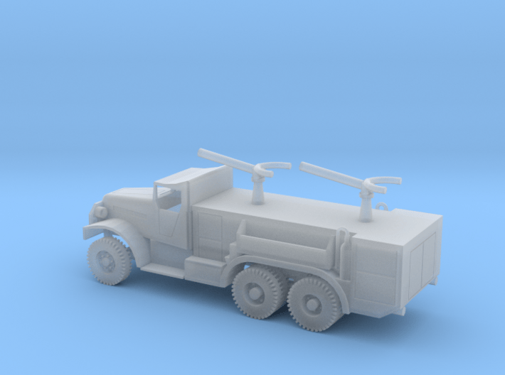 1/100 Scale White Airfield Fire Truck 3d printed 