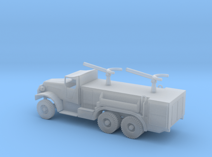 1/110 Scale White Airfield Fire Truck 3d printed 