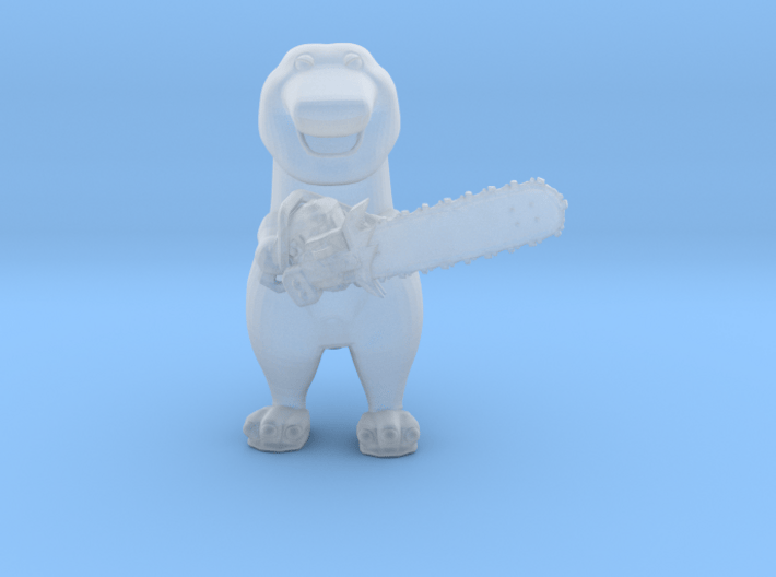 Evil Barney with Chainsaw miniature for games rpg 3d printed 