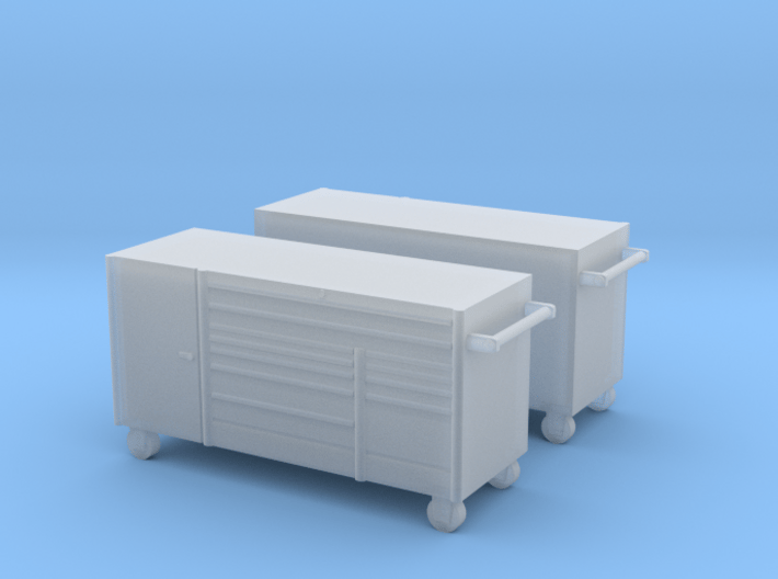 1/87th 7' mechanics tool chest cabinet box (2) 3d printed