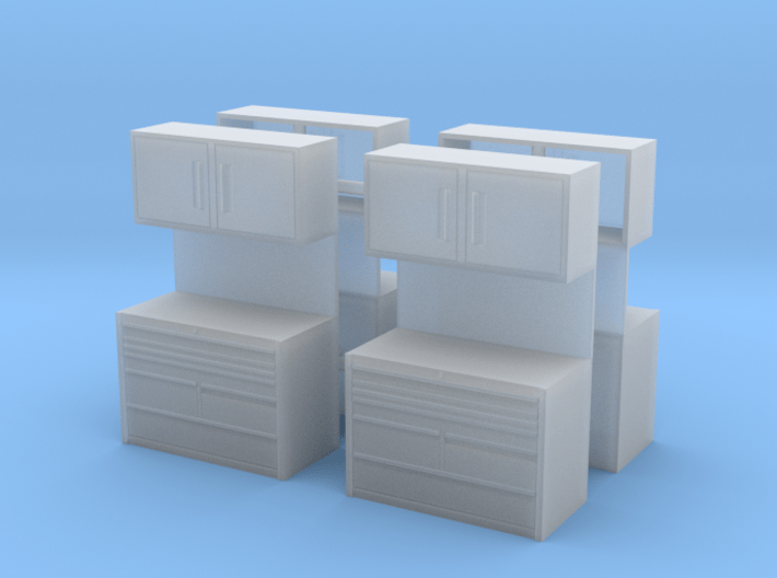 1/87th Mechanic Tool Chest Shop Cabinet (4) 3d printed 